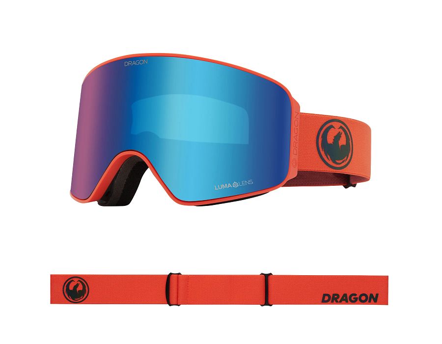Dragon NFX MAG OTG Snow Goggles Low Bridge Flame / Lumalens Blue