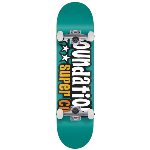 Foundation 3 Star Skateboard Complete Teal 7.875