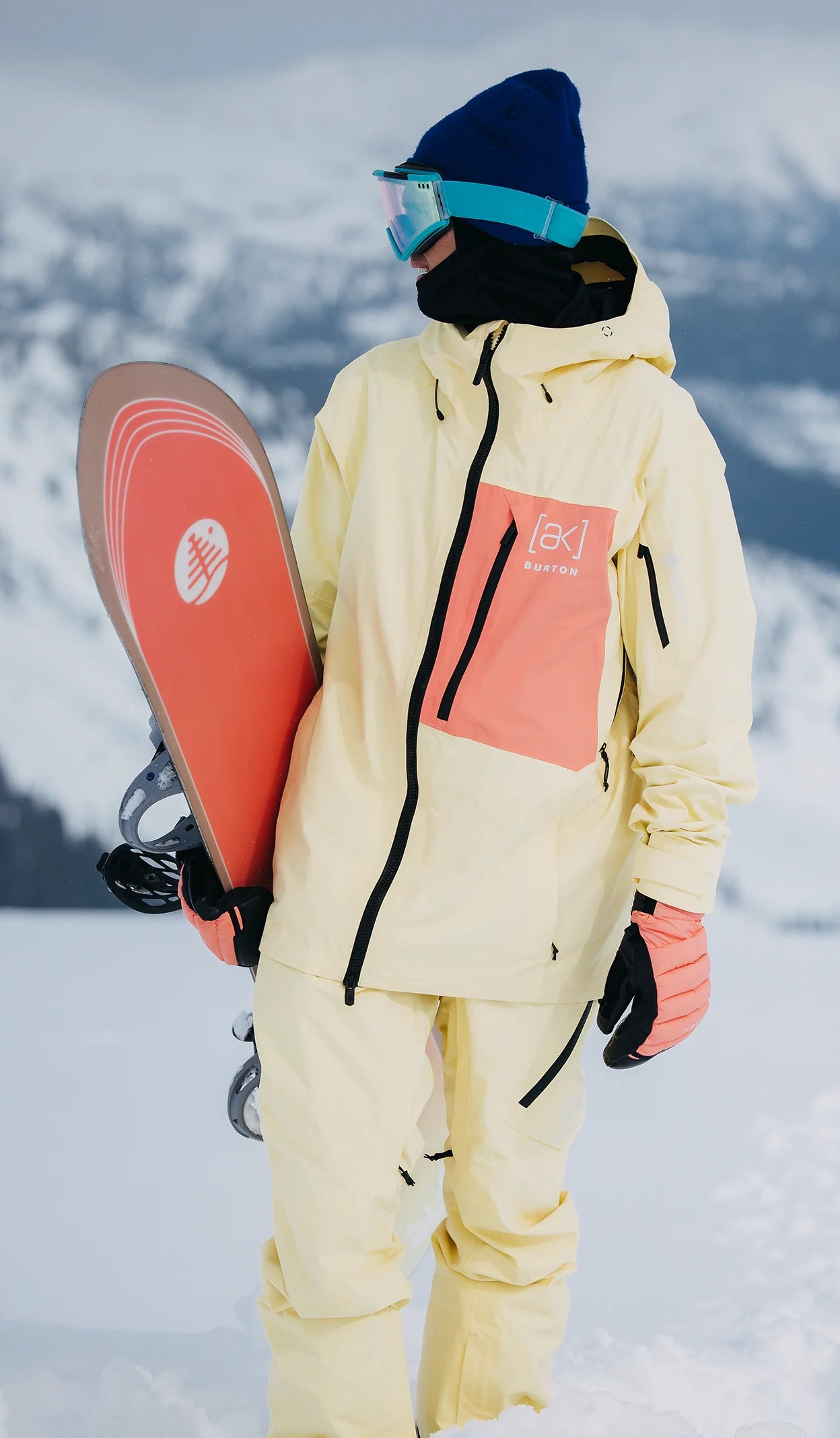 Burton [AK] Cyclic GORE - TEX Mens Jacket Buttermilk / Reef Pink - Elevation107