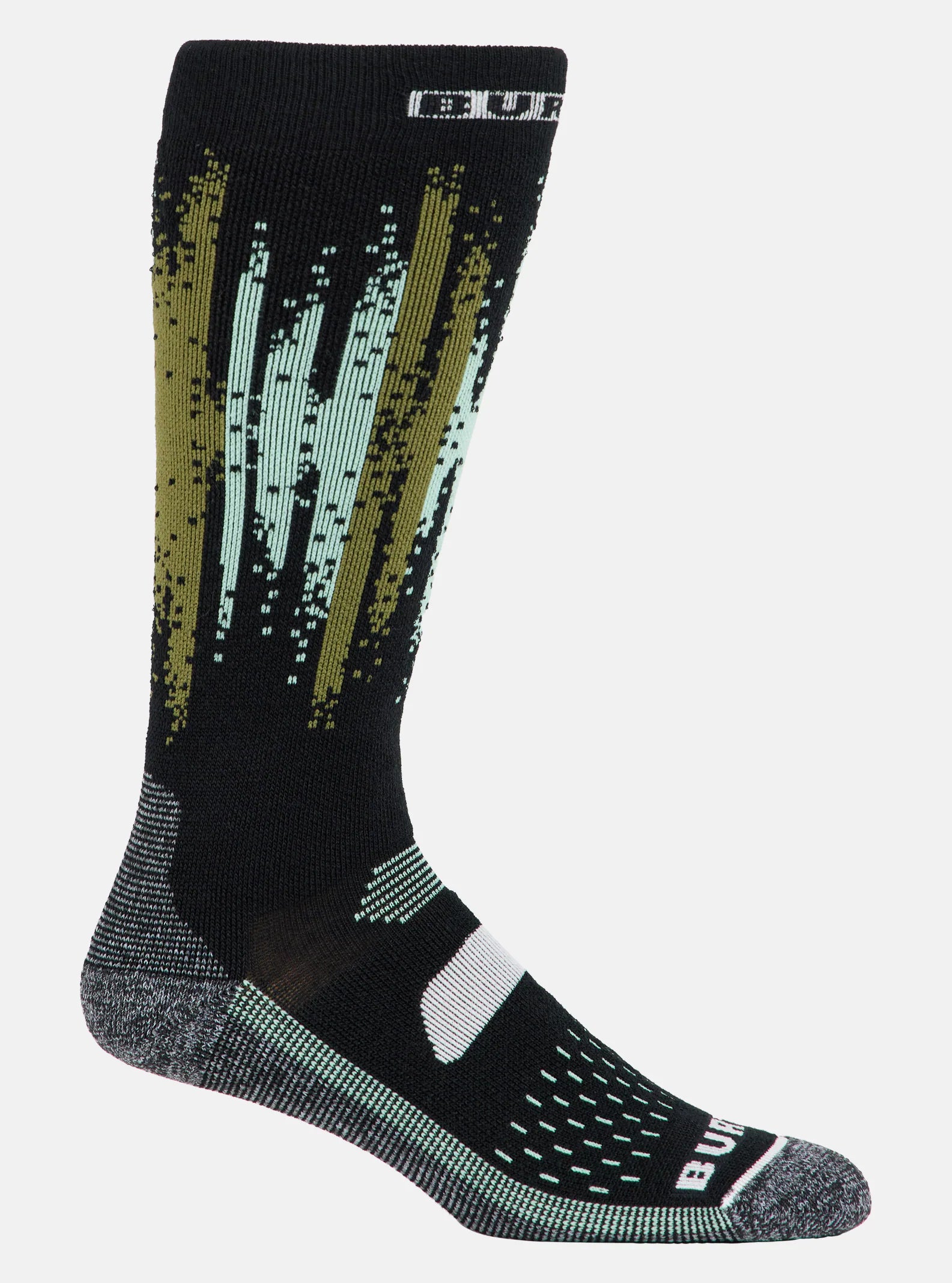 Burton Women's Performance Midweight Socks 2026 Soft Sage Stripe - Elevation107