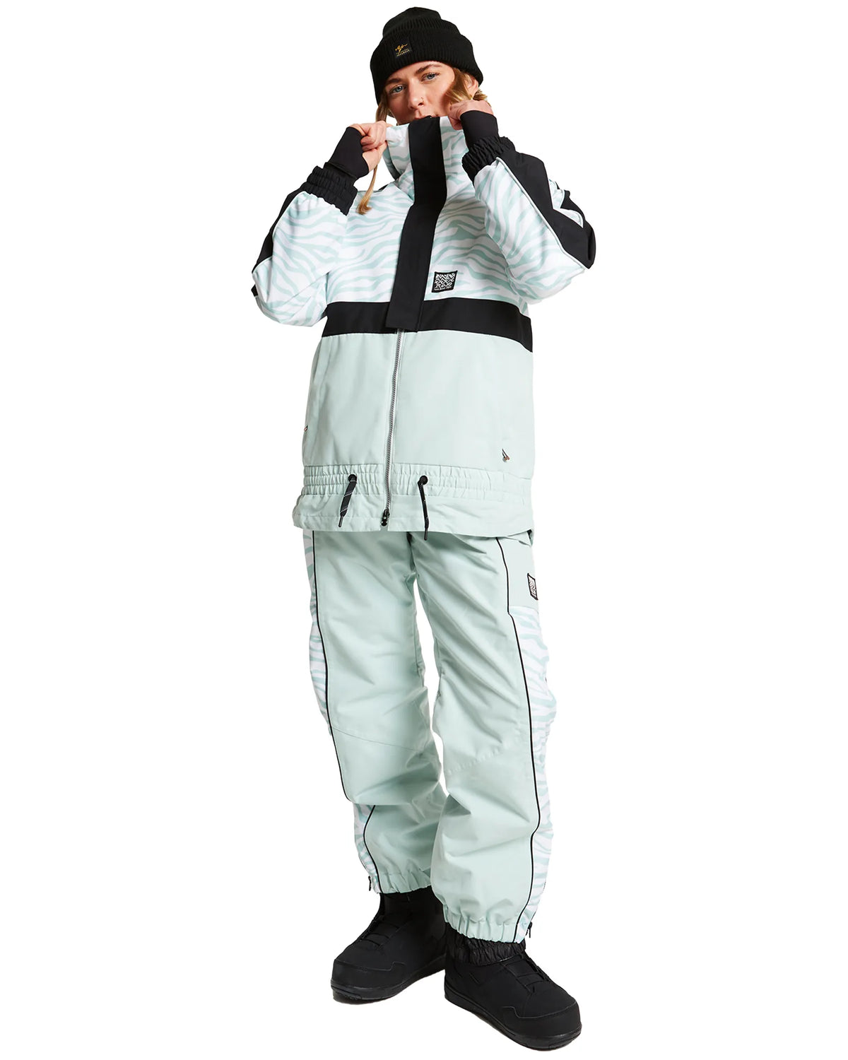 Rojo She Ripz Pants Womens 2025 Zebralicious Surf Spray - Elevation107