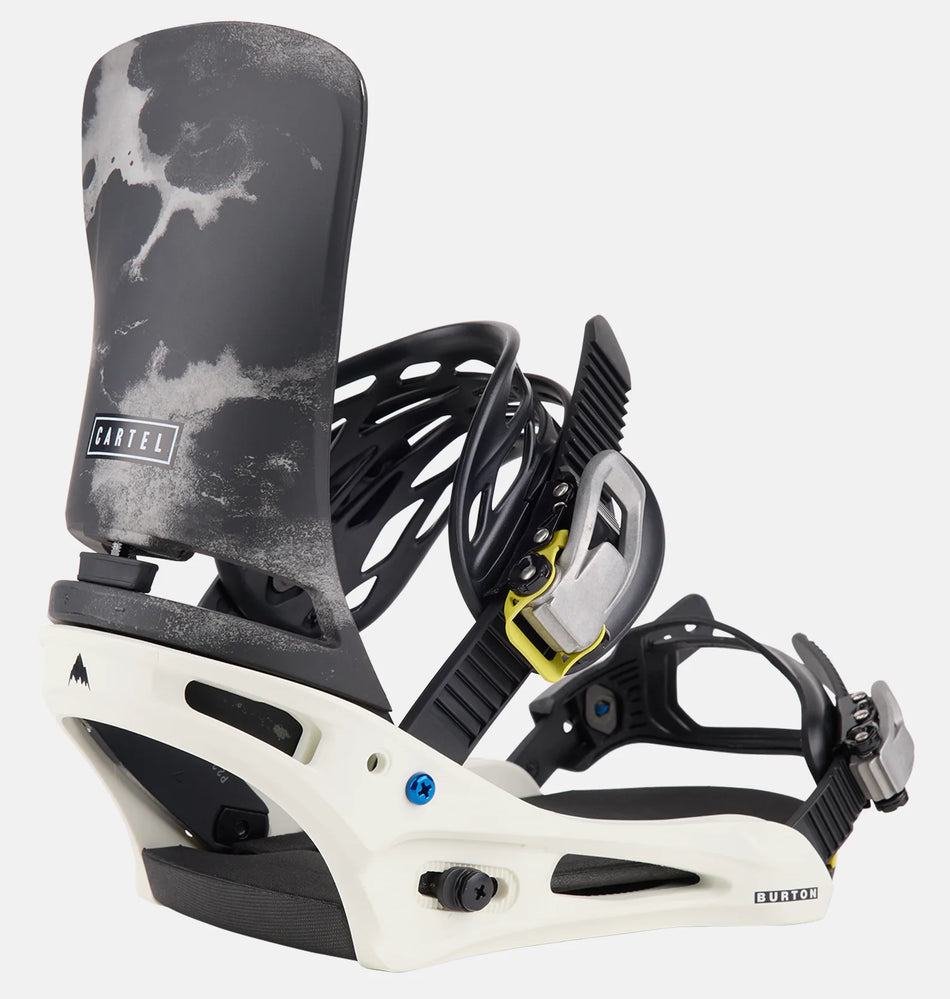 Burton Cartel Snowboard Bindings Mens White / Graphic - Elevation107