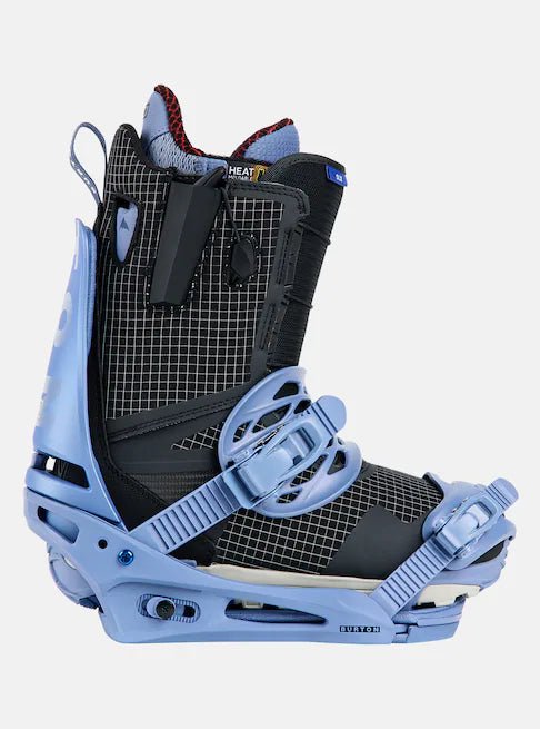 Burton Cartel Snowboard Bindings Mens Slate Blue / Logo - Elevation107