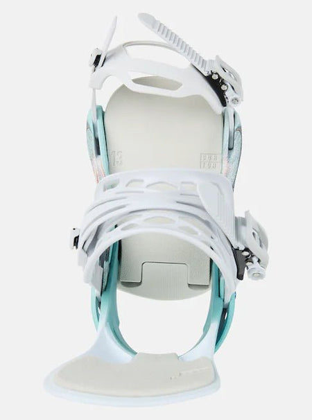 Burton Lexa Snowboard Bindings Womens White / Graphic - Elevation107
