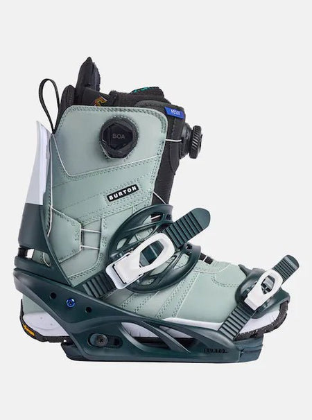 Burton Lexa Snowboard Bindings Womens 2025 Deep Emerald / White - Elevation107