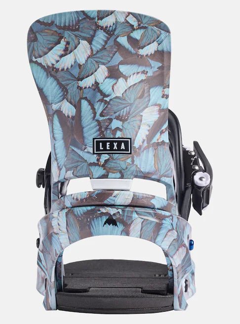 Burton Lexa Snowboard Bindings Womens 2025 Blue Buterflies - Elevation107