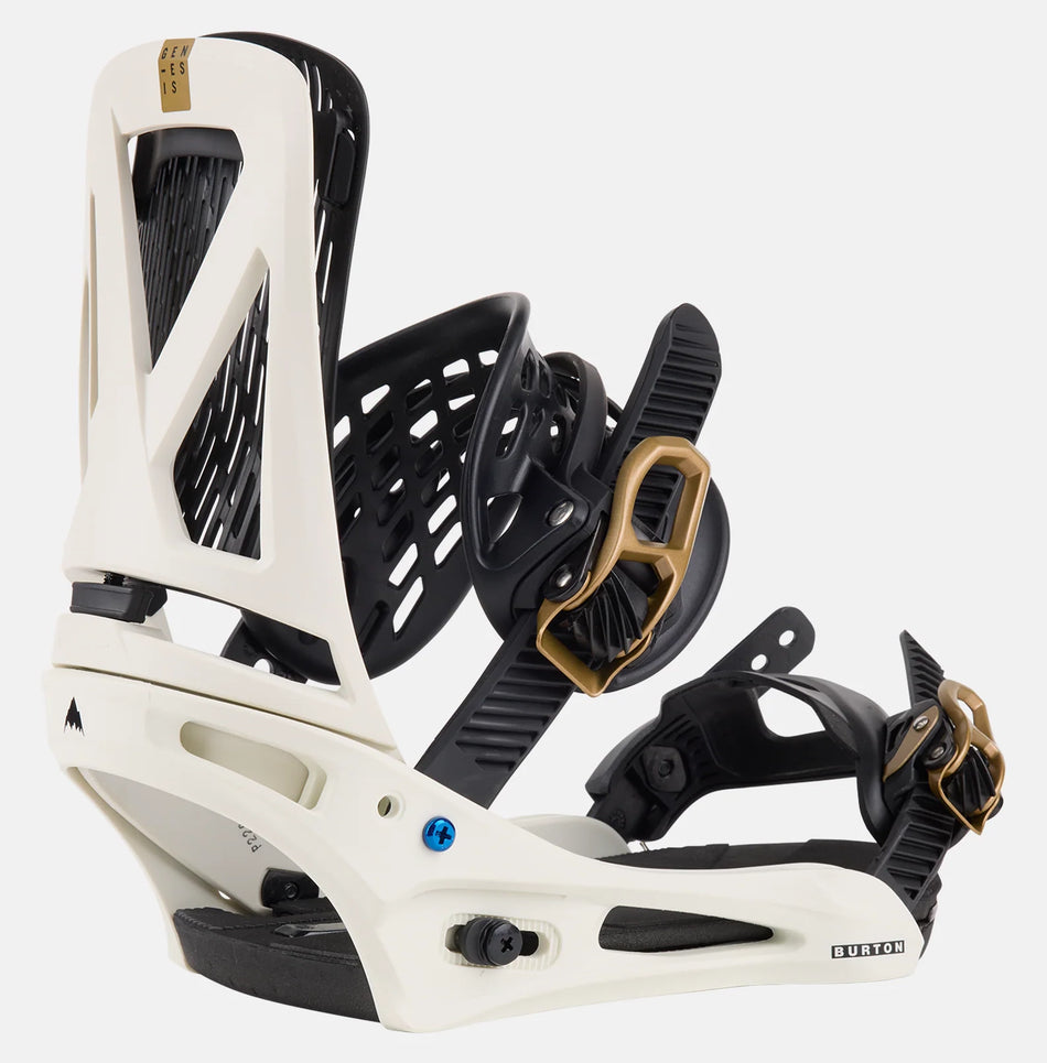 Burton Genesis Snowboard Bindings Mens White Gold - Elevation107