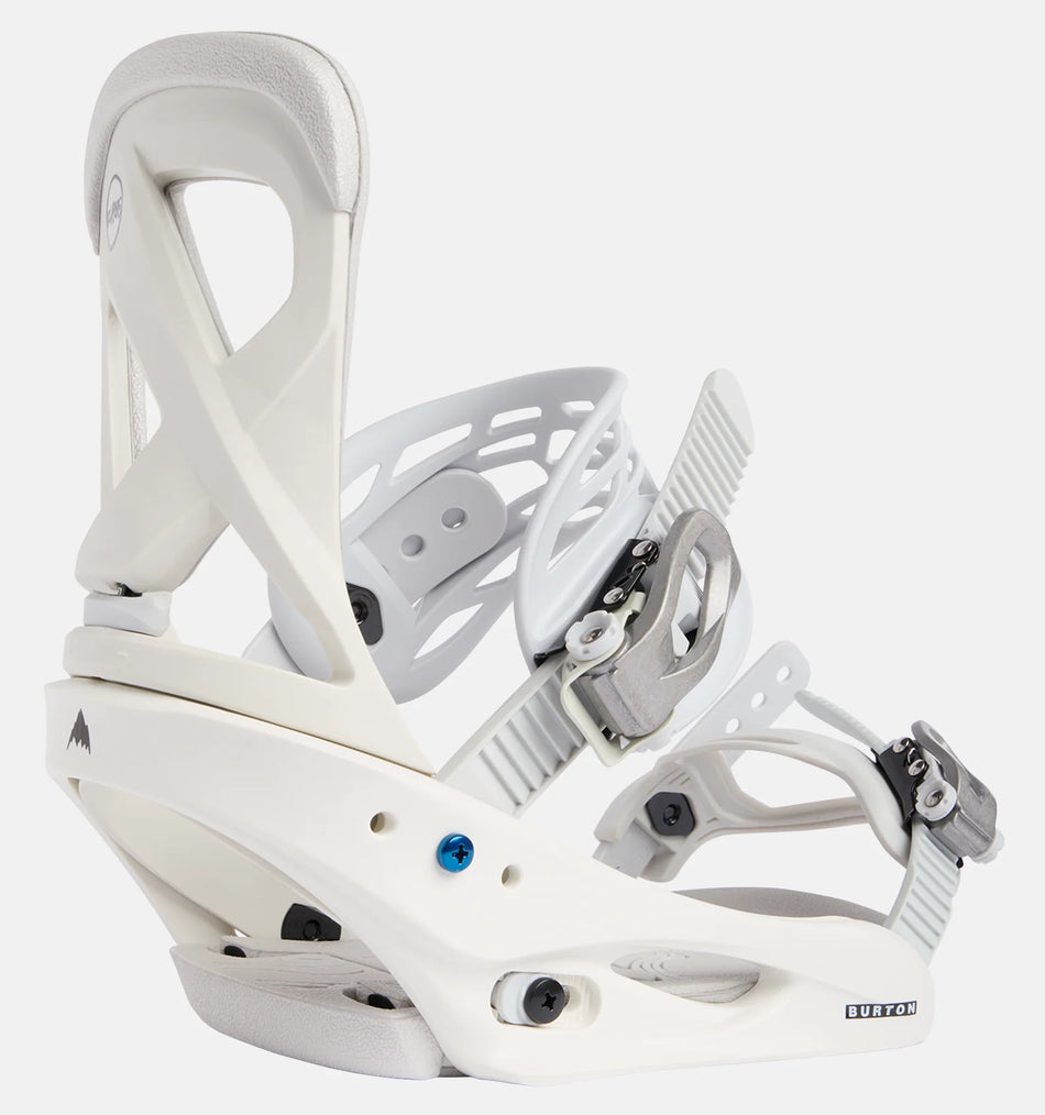 Burton Scribe Snowboard Bindings Womens Stout White - Elevation107