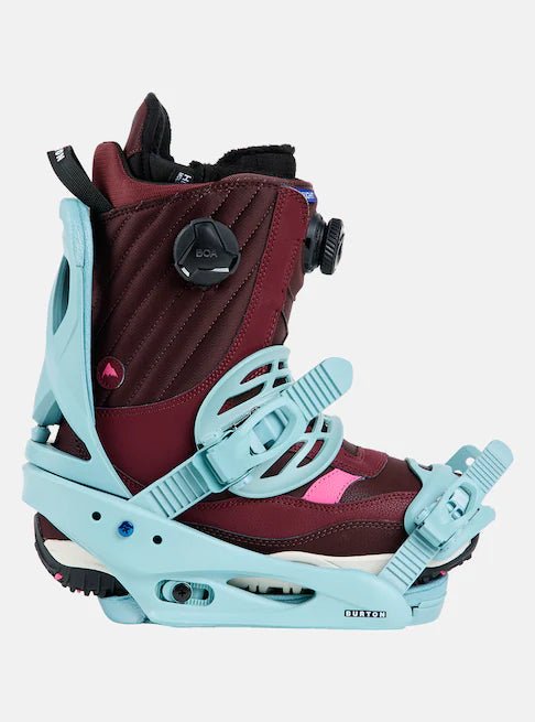 Burton Scribe Snowboard Bindings Womens Rock Lichen - Elevation107
