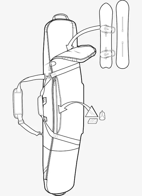 Burton Gig Snowboard Bag 2024 Sediment - Elevation107