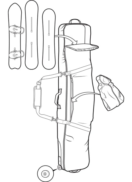 Burton Wheelie Gig Snowboard Bag 2026 Graffiti Camo - Elevation107