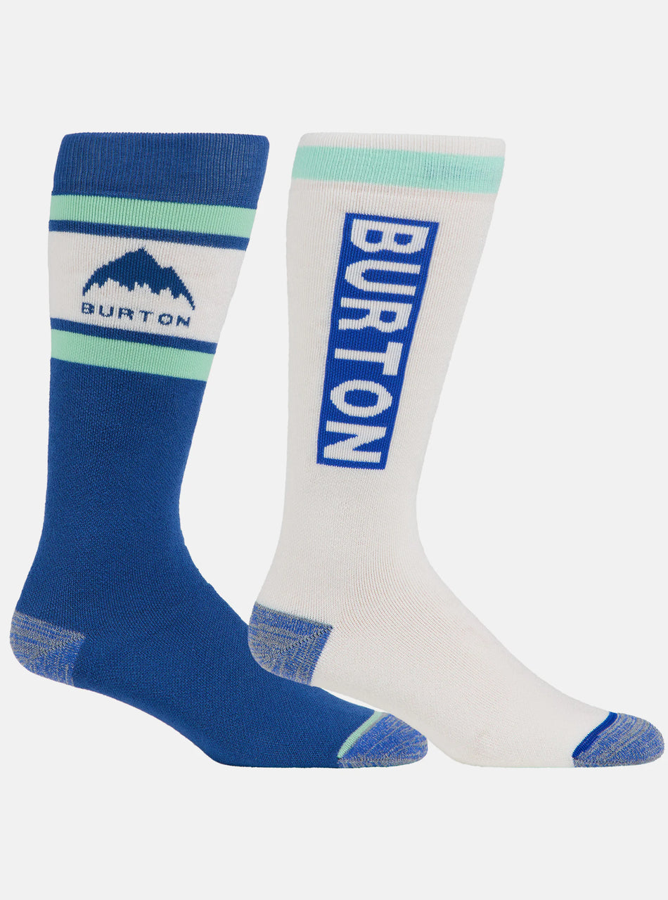 Burton Women's Weekend Midweight Socks 2 Pack 2026 Jake Blue / Light Teal
