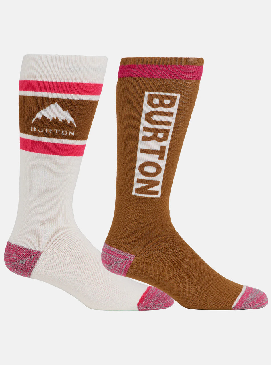 Burton Women's Weekend Midweight Socks 2 Pack 2026 Chestnut Brown