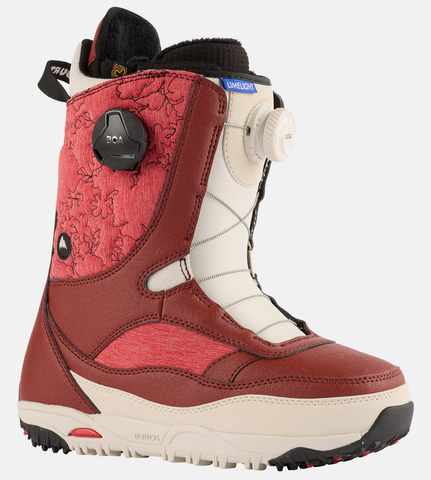 Burton Limelight BOA Wide Womens Snowboard Boots 2023 Red / Stout White