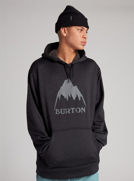 Burton Oak Pull Over Hoodie Mens Black Heather - Elevation107
