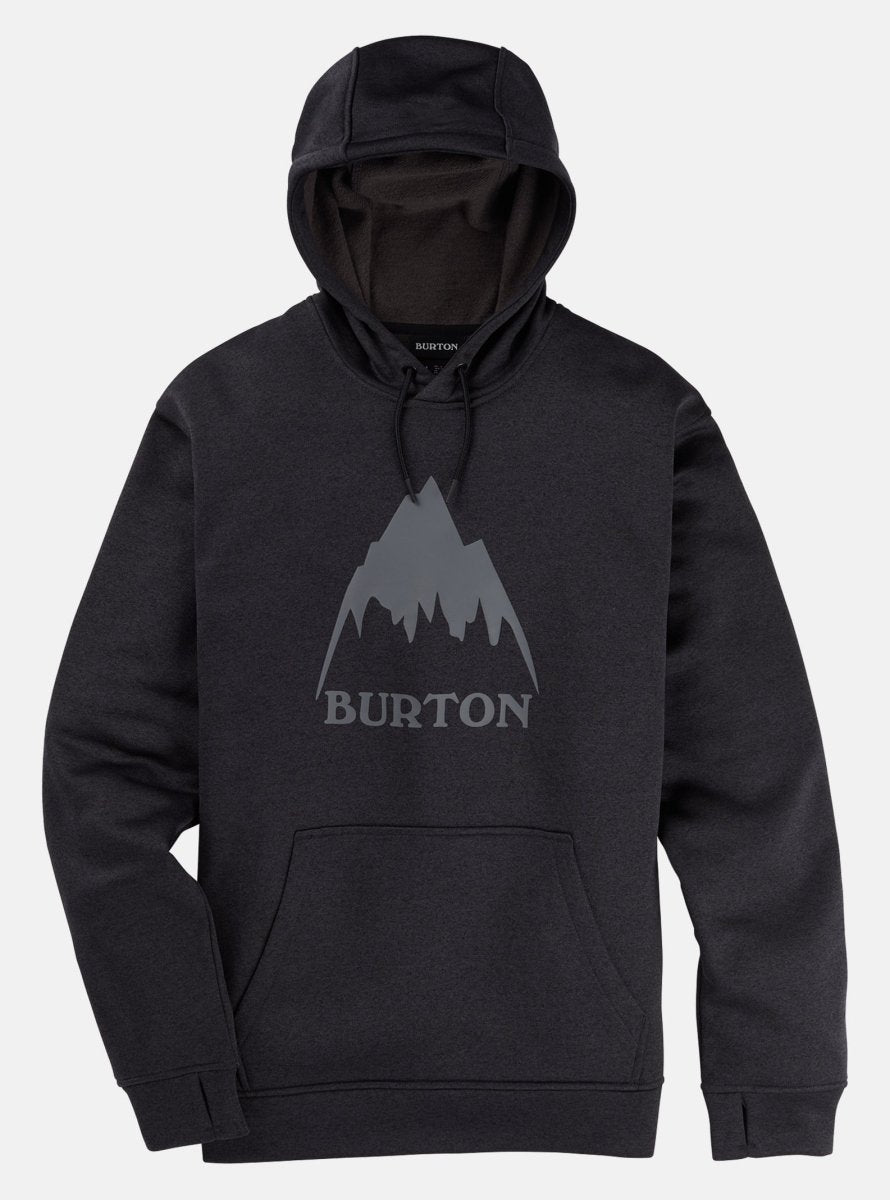 Burton Men's Oak Pull Over Hoodie Black Heather - Elevation107