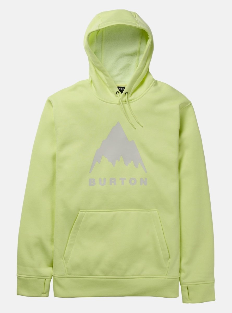 Burton Men's Oak Pull Over Hoodie Glow Yellow Green - Elevation107
