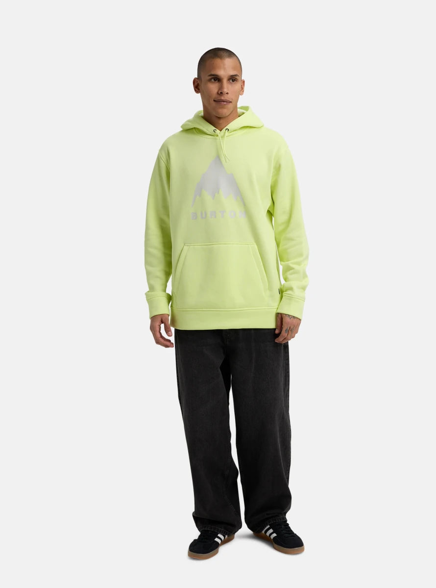 Burton Men's Oak Pull Over Hoodie Glow Yellow Green - Elevation107
