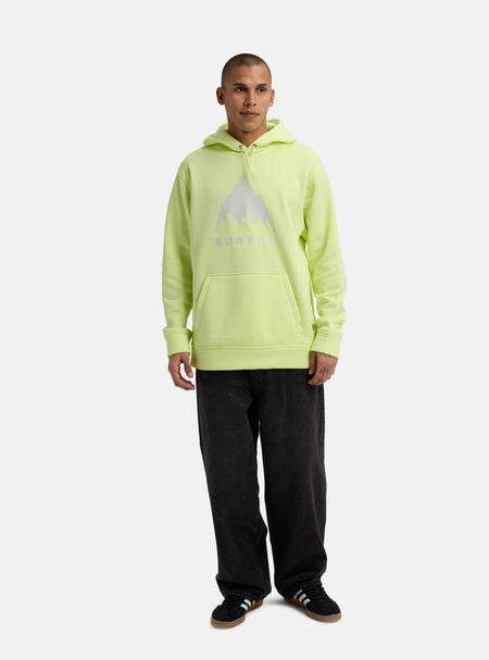 Burton Men's Oak Pull Over Hoodie Glow Yellow Green - Elevation107