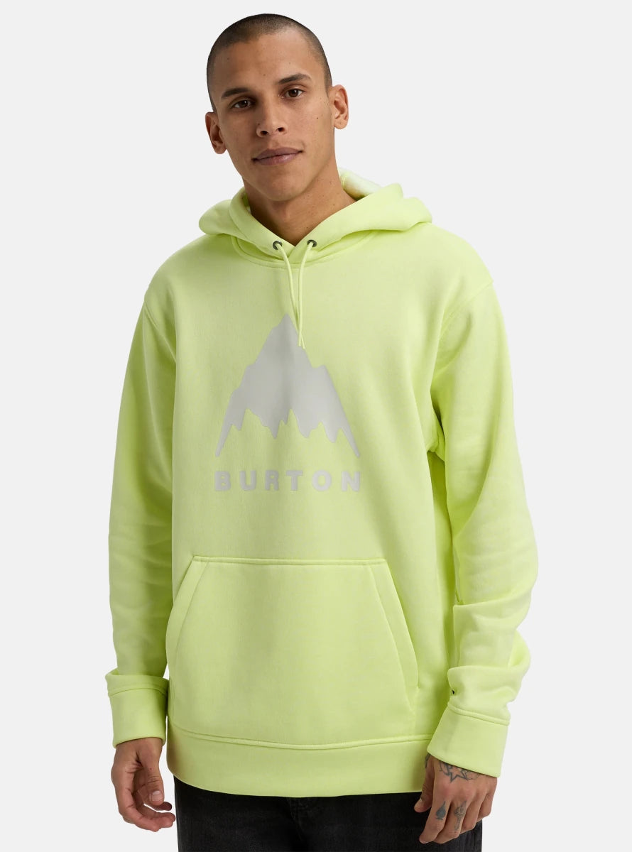 Burton Men's Oak Pull Over Hoodie Glow Yellow Green - Elevation107