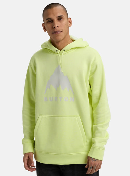 Burton Men's Oak Pull Over Hoodie Glow Yellow Green - Elevation107