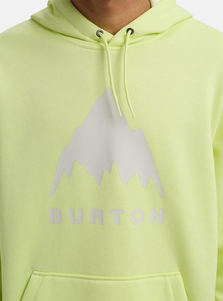 Burton Men's Oak Pull Over Hoodie Glow Yellow Green - Elevation107