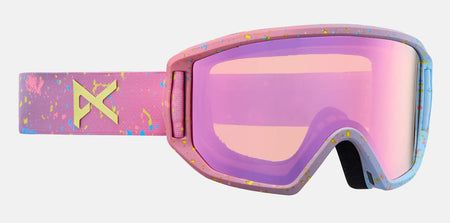 Anon Relapse Junior Goggles & MFI Face Mask Low Bridge Fit Splattered Pink / Amber lens - Elevation107
