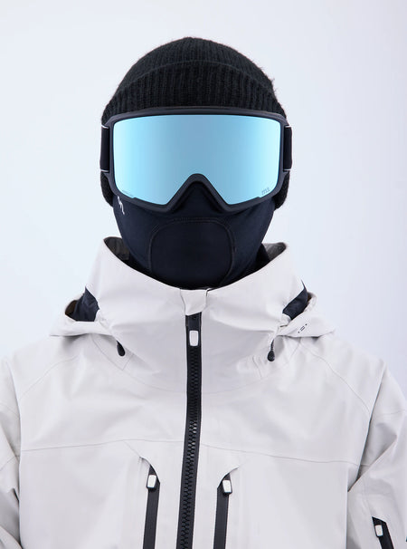 Anon M3 Goggles & MFI Face Mask & Spare Lens Black / Perceive Variable Blue Lens - Elevation107