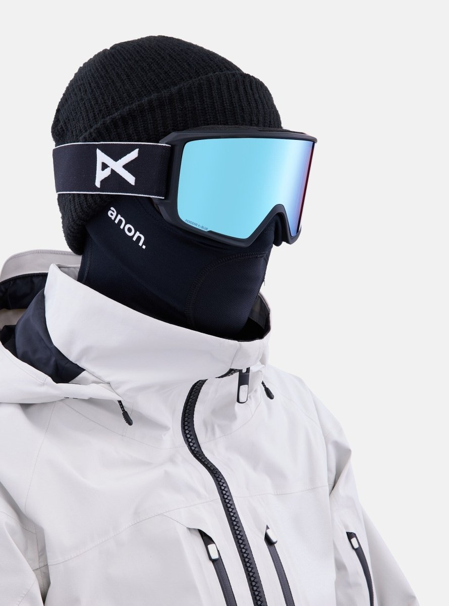Anon M3 Goggles & MFI Face Mask & Spare Lens Black / Perceive Variable Blue Lens - Elevation107