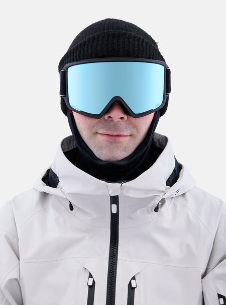 Anon M3 Goggles & MFI Face Mask & Spare Lens Black / Perceive Variable Blue Lens - Elevation107