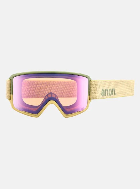 Anon M3 Goggles & MFI Face Mask & Spare Lens Mushroom / Perceive Variable Green Lens - Elevation107