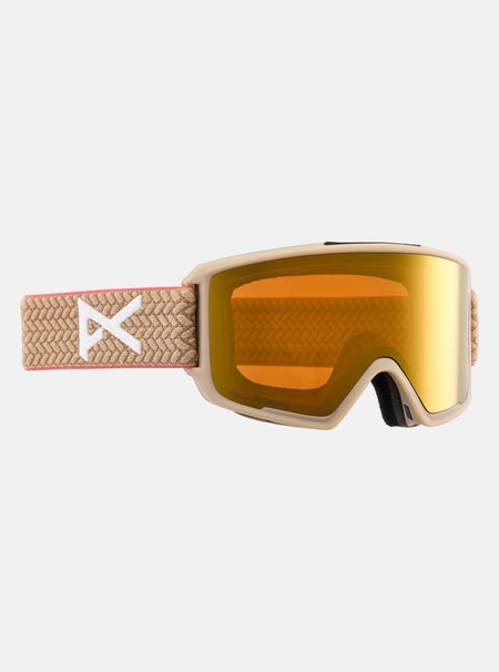 Anon M3 Goggles & MFI Face Mask & Spare Lens Summit Taupe / Perceive Sunny Bronze Lens - Elevation107