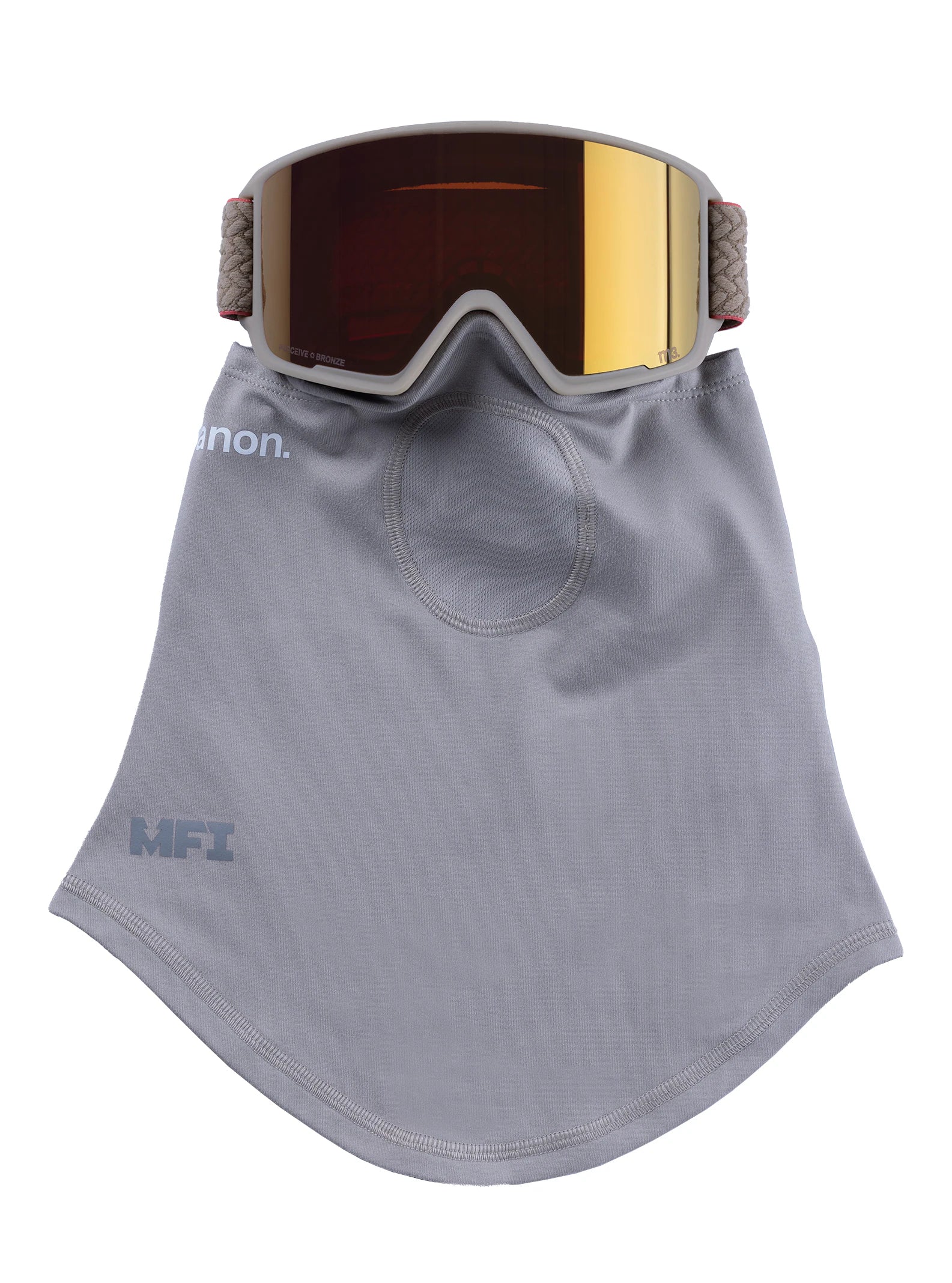 Anon M3 Goggles & MFI Face Mask & Spare Lens Summit Taupe / Perceive Sunny Bronze Lens - Elevation107