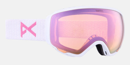 Anon WM1 Goggles & MFI Face Mask & Spare Lens Low Bridge Fit White/ Perceive Cloudy Pink Lens - Elevation107