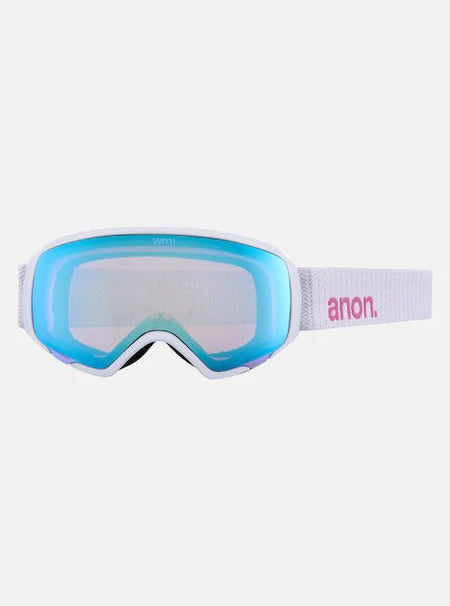 Anon WM1 Goggles & MFI Face Mask & Spare Lens Low Bridge Fit White/ Perceive Cloudy Pink Lens - Elevation107