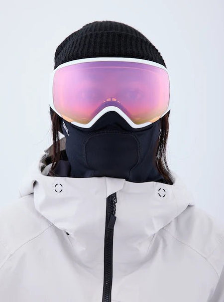Anon WM1 Goggles & MFI Face Mask & Spare Lens Low Bridge Fit White/ Perceive Cloudy Pink Lens - Elevation107