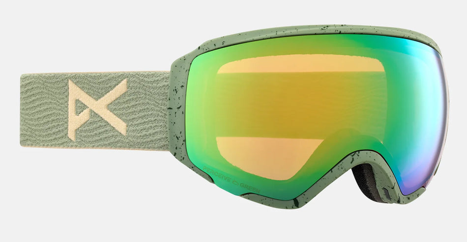 Anon WM1 Goggles & MFI Face Mask & Spare Lens Hedge / Perceive Variable Green Lens - Elevation107