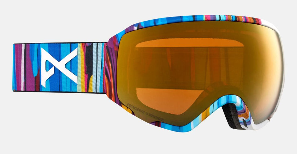 Anon WM1 Goggles & MFI Face Mask & Spare Lens Low Bridge Fit Feelgood / Perceive Sun Bronze Lens - Elevation107