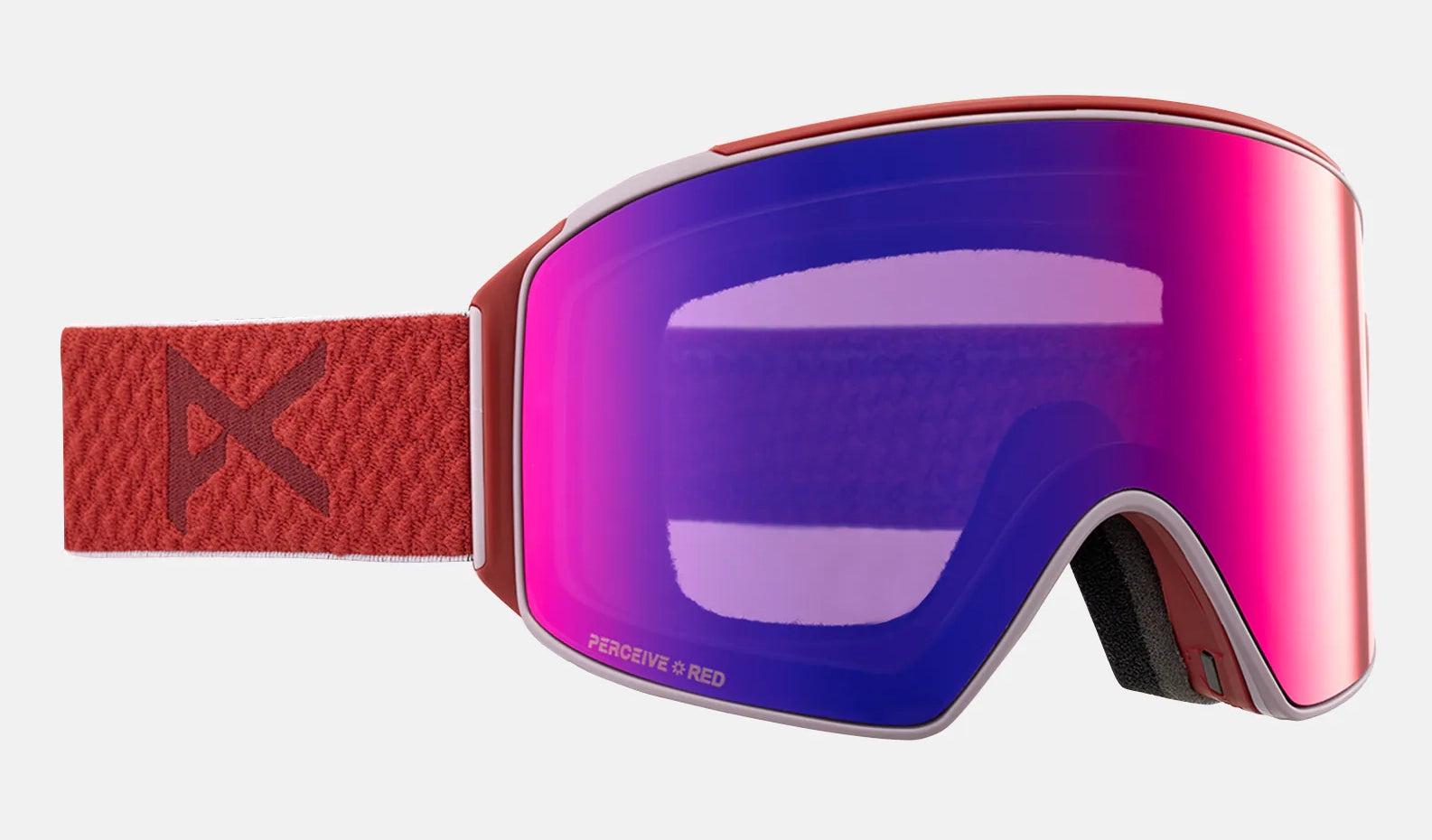 Anon M4 Cylindrical Goggles & MFI Face Mask & Spare Lens Low Bridge Fit Mars / Perceive Sun Red Lens - Elevation107