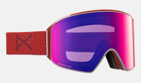 Anon M4 Cylindrical Goggles & MFI Face Mask & Spare Lens Low Bridge Fit Mars / Perceive Sun Red Lens - Elevation107