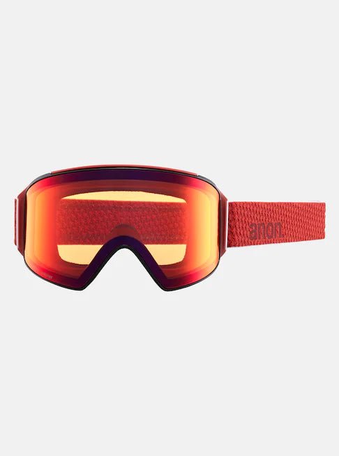 Anon M4 Cylindrical Goggles & MFI Face Mask & Spare Lens Low Bridge Fit Mars / Perceive Sun Red Lens - Elevation107