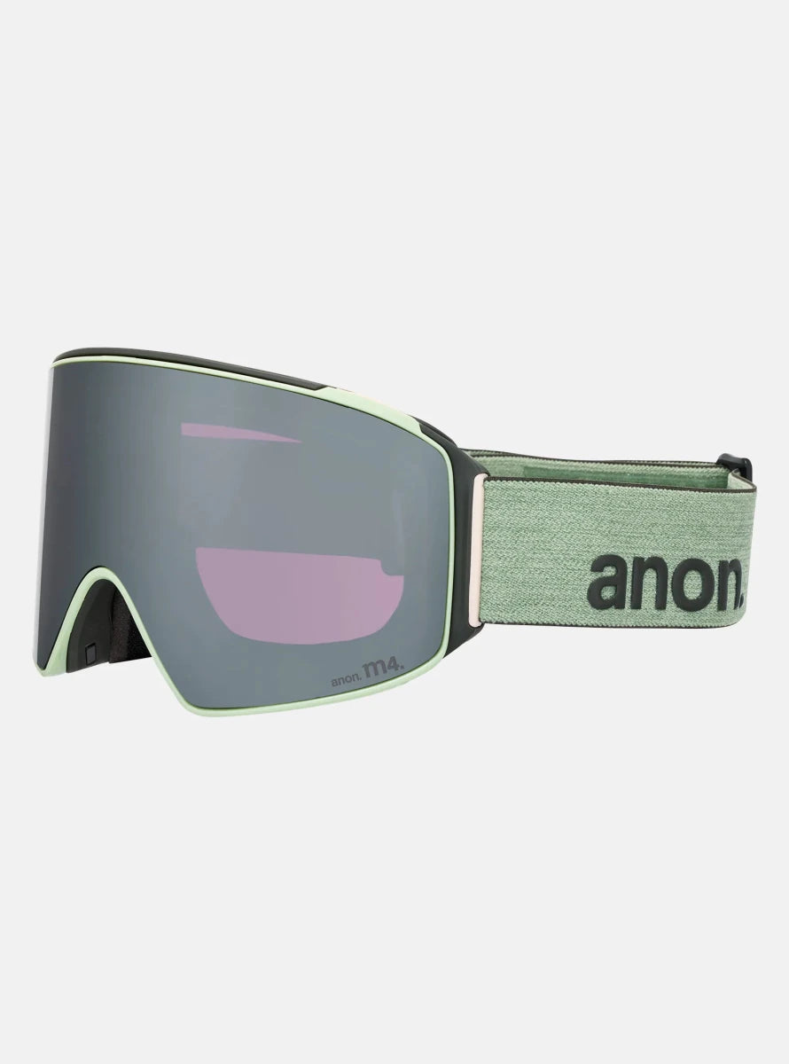 Anon M4 (Cylindrical) Goggles & MFI Face Mask & Spare Lens 2026 - Soft Sage / Perceive Sunny Onyx Lens - Elevation107