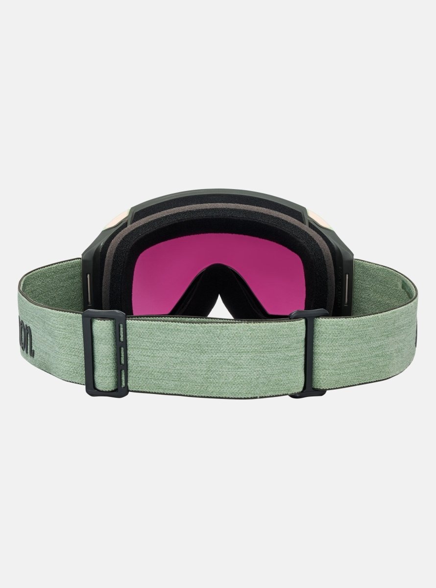 Anon M4 (Cylindrical) Goggles & MFI Face Mask & Spare Lens 2026 - Soft Sage / Perceive Sunny Onyx Lens - Elevation107