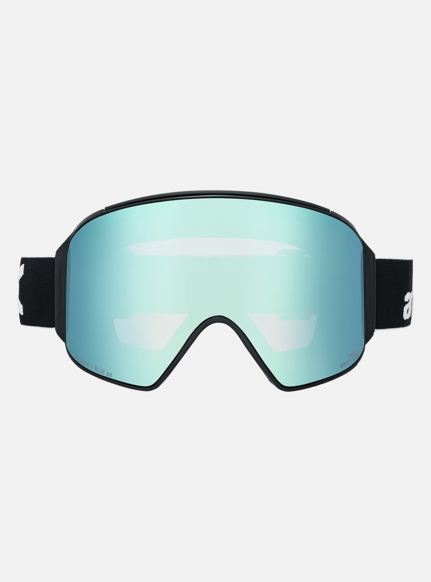 Anon M4 (Cylindrical) Goggles & MFI Face Mask & Spare Lens - Black / Perceive Variable Blue Lens - Low Bridge Fit - Elevation107