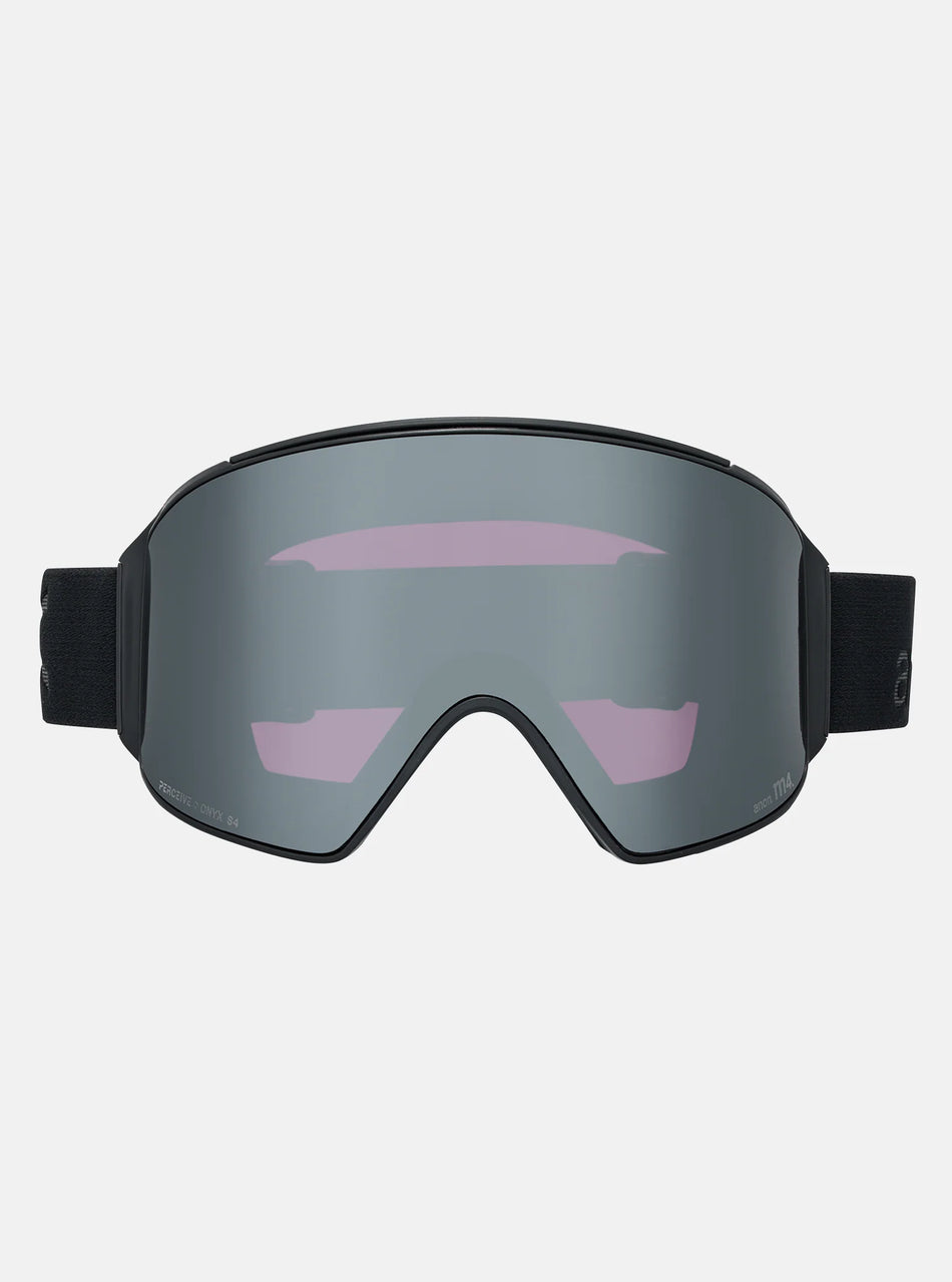Anon M4 (Cylindrical) Goggles & MFI Face Mask & Spare Lens - Smoke / Perceive Sunny Onyx Lens - Low Bridge Fit - Elevation107