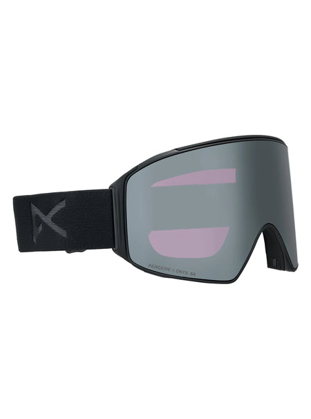 Anon M4 (Cylindrical) Goggles & MFI Face Mask & Spare Lens - Smoke / Perceive Sunny Onyx Lens - Elevation107