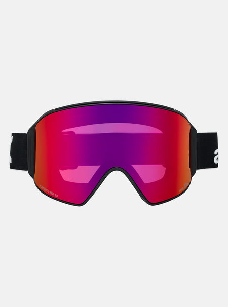 Anon M4 (Cylindrical) Goggles & MFI Face Mask & Spare Lens - Black / Perceive Sunny Red Lens - Elevation107