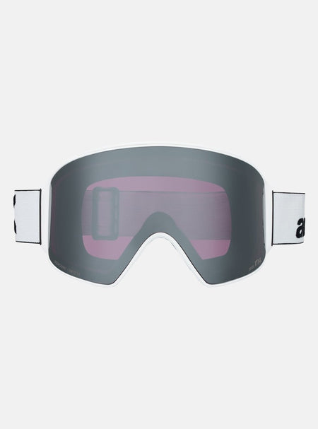 Anon M4 (Cylindrical) Goggles & MFI Face Mask & Spare Lens - White / Perceive Sunny Onyx Lens - Elevation107