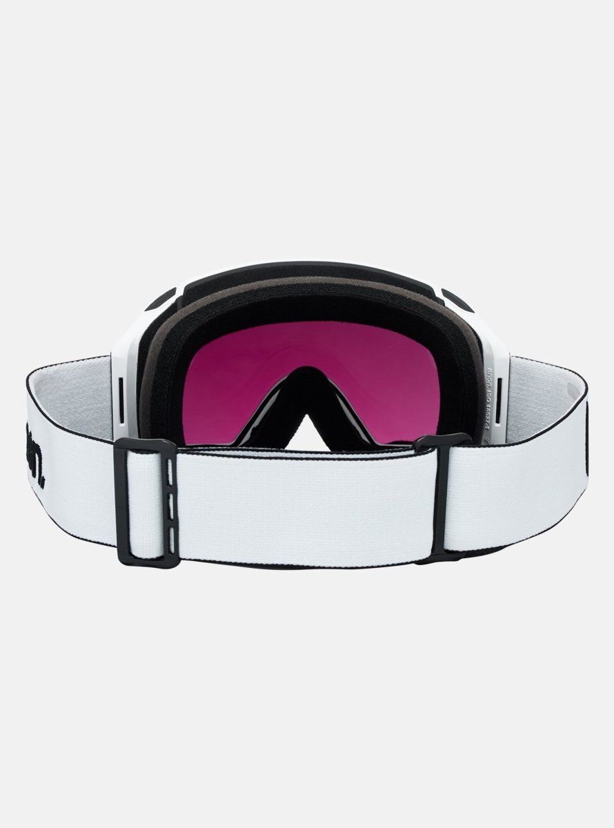 Anon M4 (Cylindrical) Goggles & MFI Face Mask & Spare Lens - White / Perceive Sunny Onyx Lens - Low Bridge Fit - Elevation107