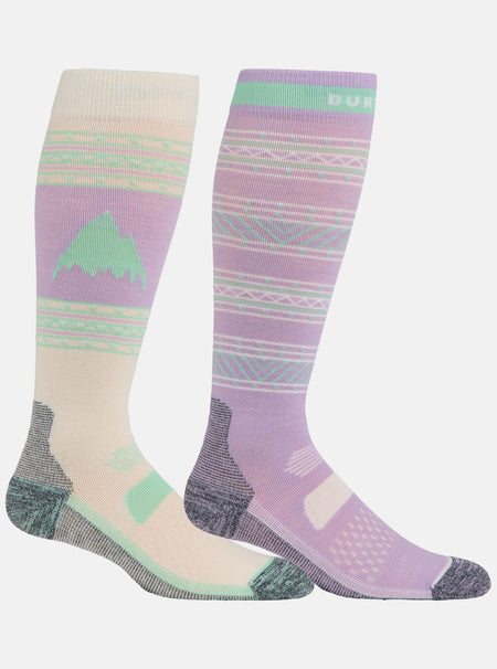 Burton Men's Performance Lightweight Socks 2 Pack 2026 Washed Lavender - Elevation107